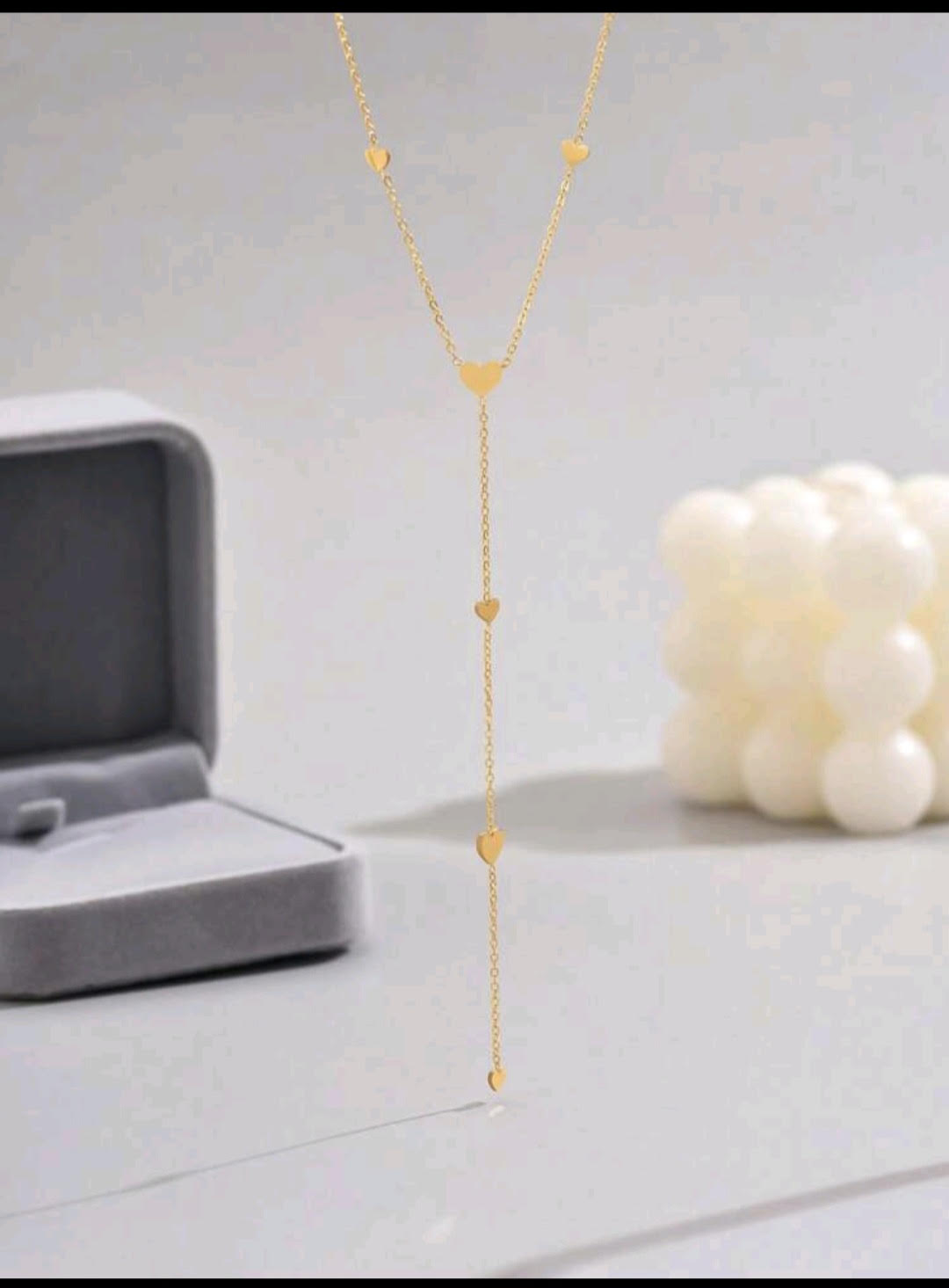 Lukke på 18K guldbelagt halskæde - holdbart rustfrit stål smykke"